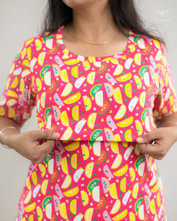 Lavanya2 ThickSoftCotton Maternity Top Pant Set