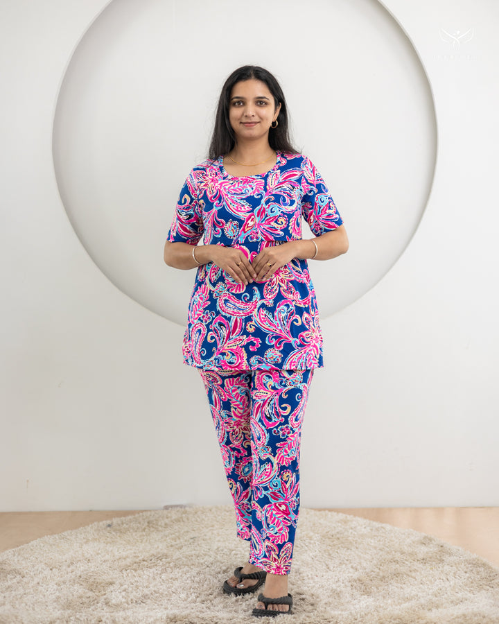 Harsha1  SoftCotton Maternity Top Pant Set