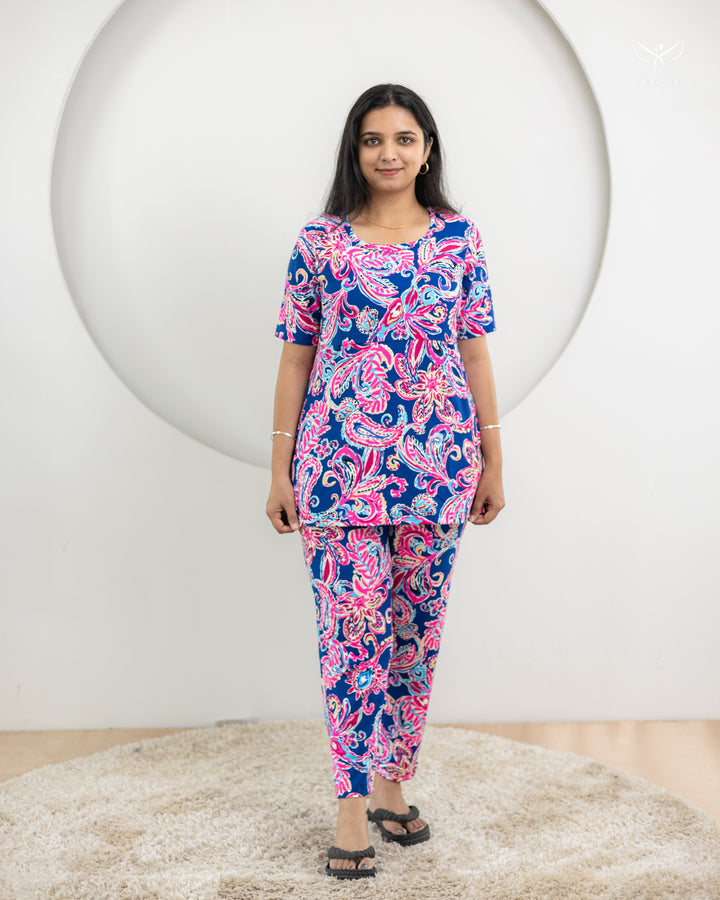 Harsha1  SoftCotton Maternity Top Pant Set