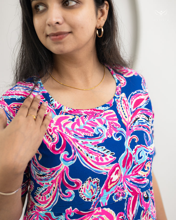 Harsha1  SoftCotton Maternity Top Pant Set
