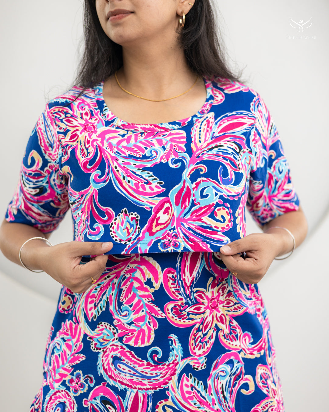 Harsha1  SoftCotton Maternity Top Pant Set