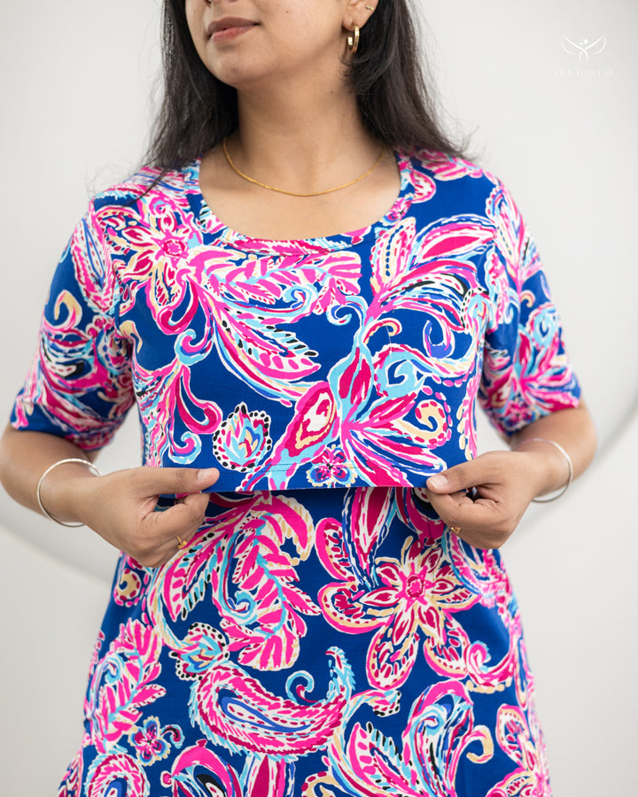 Harsha1  SoftCotton Maternity Top Pant Set