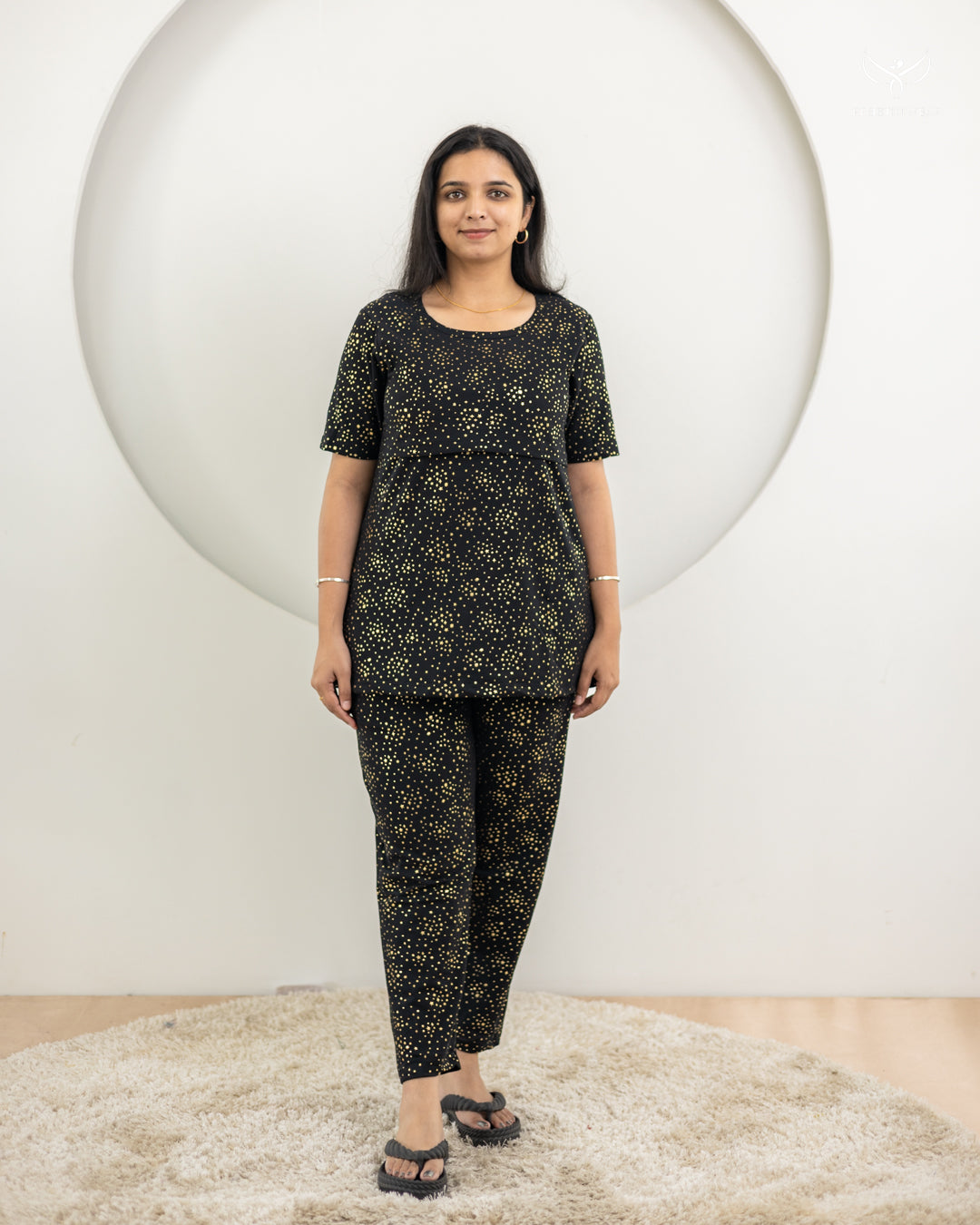 Roopa  SoftCotton Maternity Top Pant Set