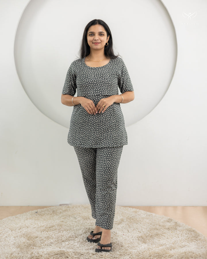 Jenisha SoftCotton Maternity Top Pant Set
