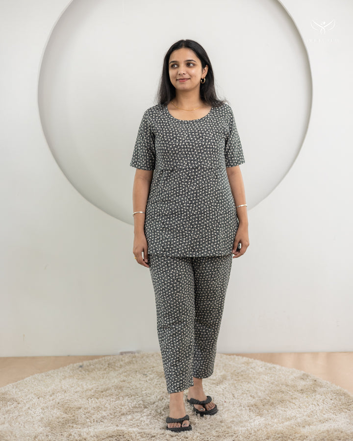 Jenisha SoftCotton Maternity Top Pant Set