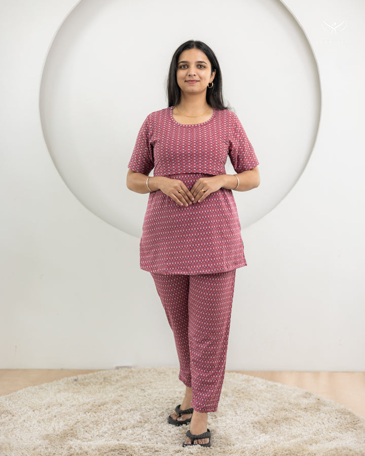 Visali SoftCotton Maternity Top Pant Set