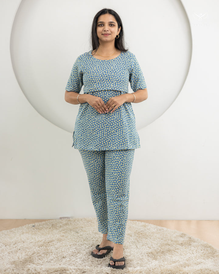 Kaviya1 SoftCotton Maternity Top Pant Set