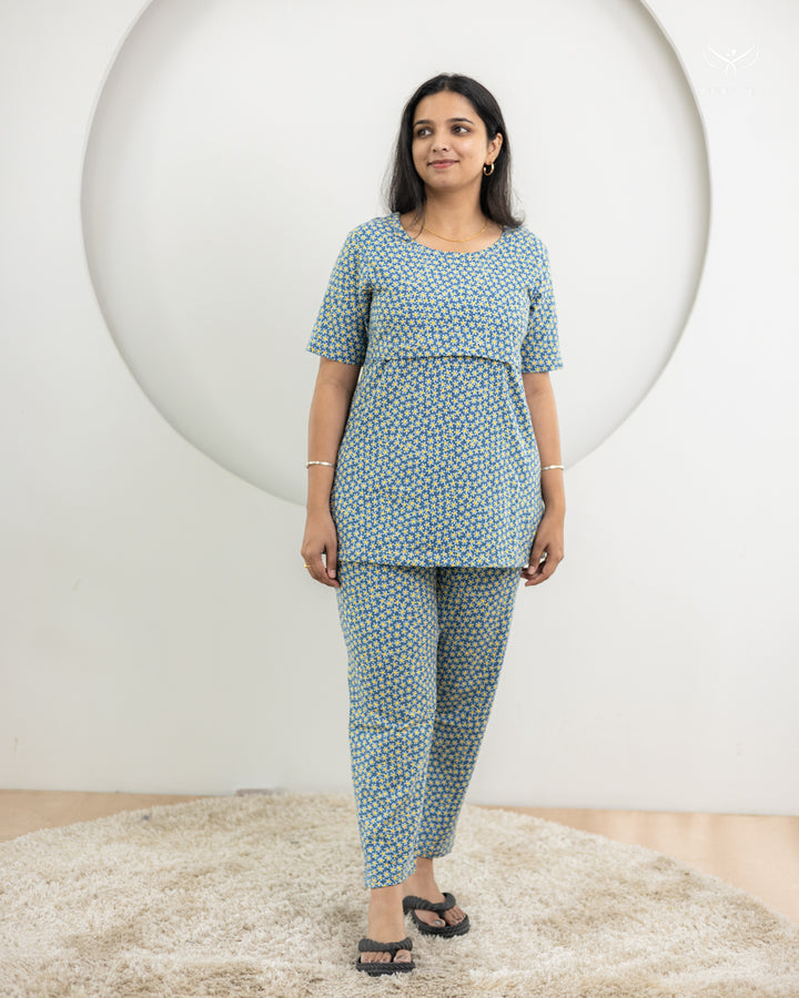 Kaviya1 SoftCotton Maternity Top Pant Set