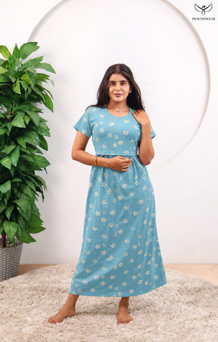 Ahana1 SoftCotton Full Length Maternity Loungewear