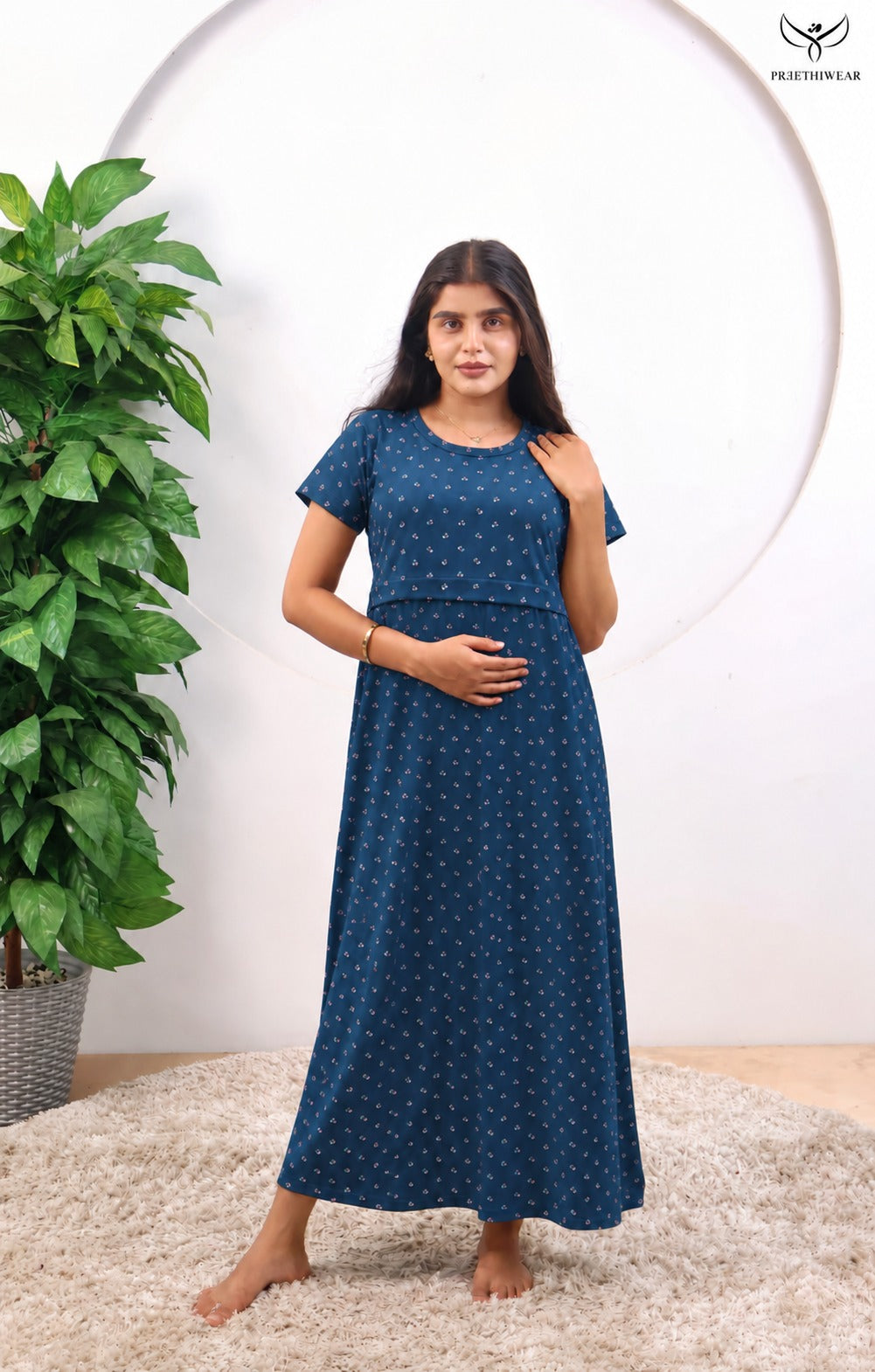 Shivali  SoftCotton Full Length Maternity Loungewear