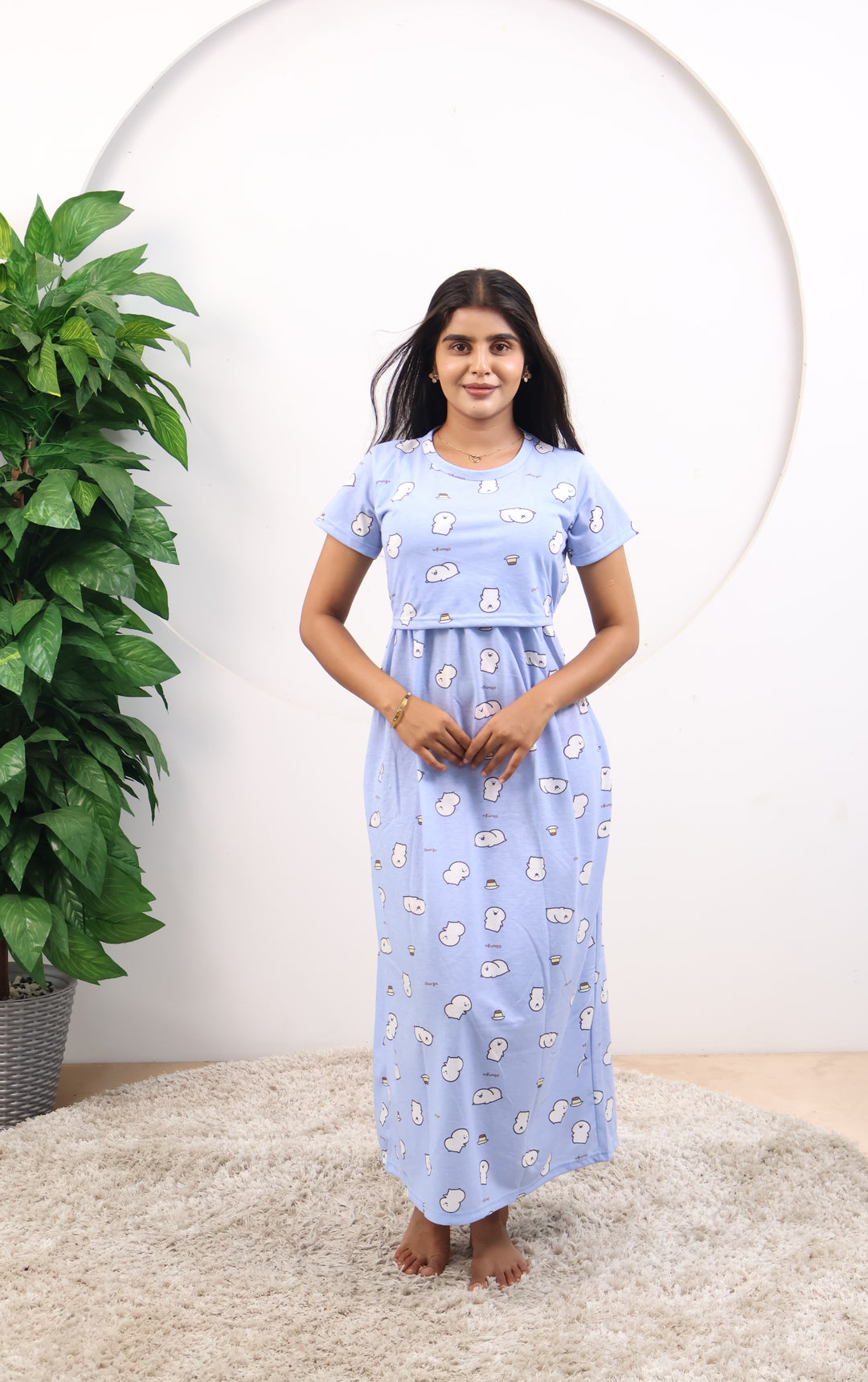 Ranjitha2 SoftCotton Full Length Maternity Loungewear