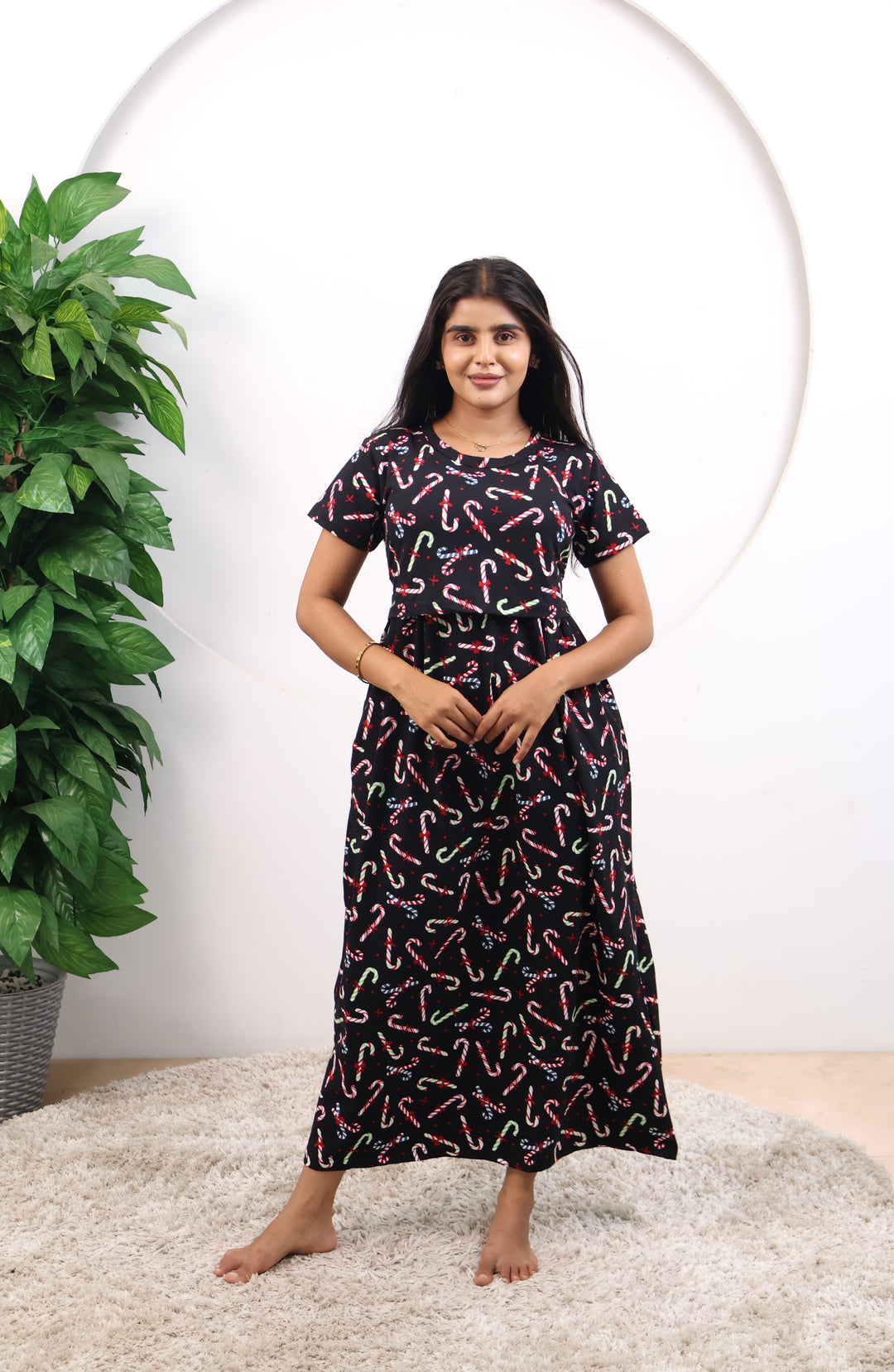 Shwetha1 SoftCotton Full Length Maternity Loungewear