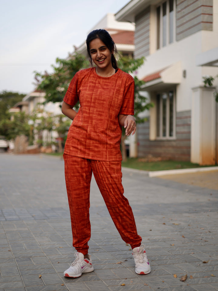 Coral Lounge Wear Full Pant