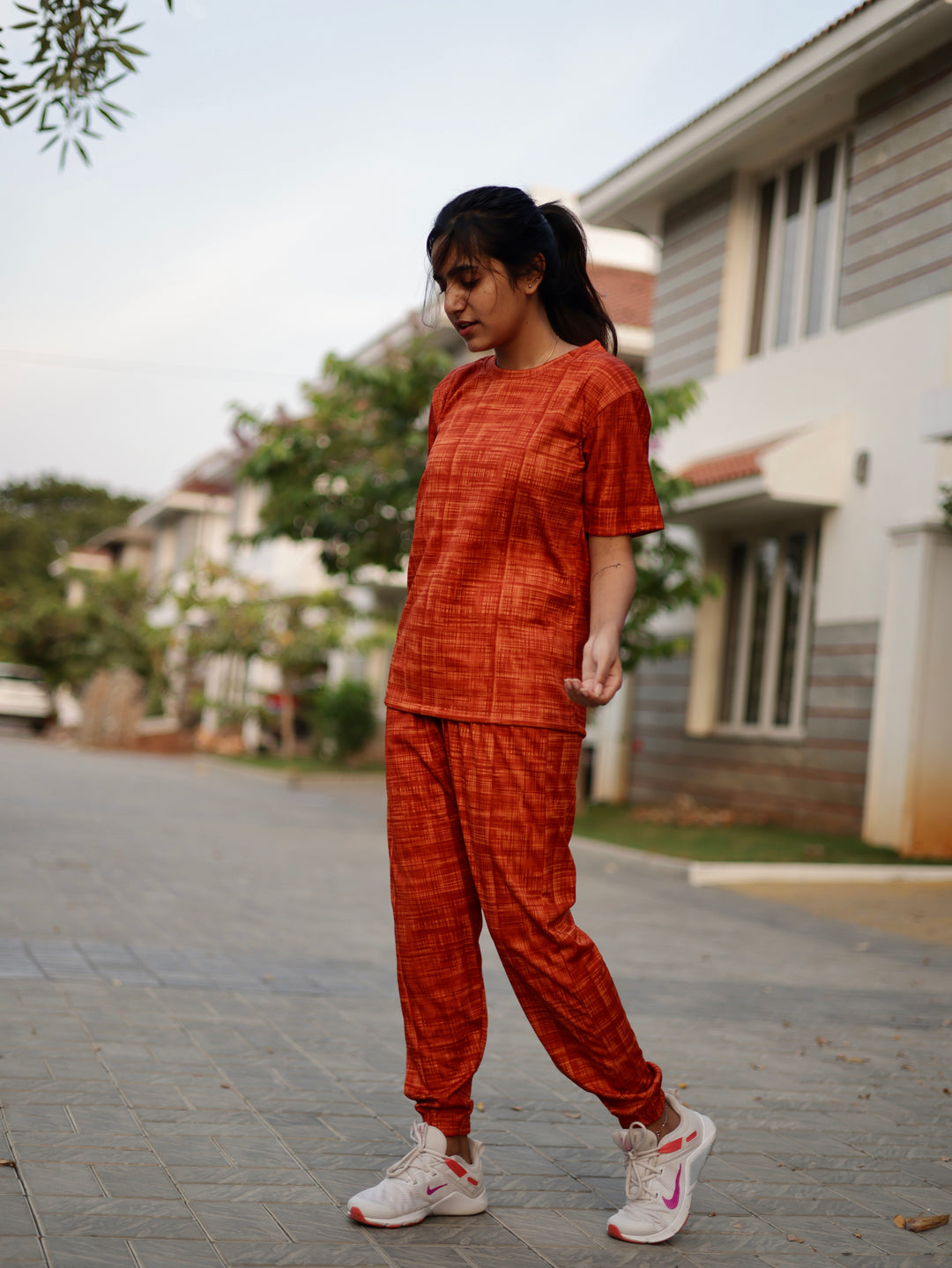 Coral Lounge Wear Full Pant