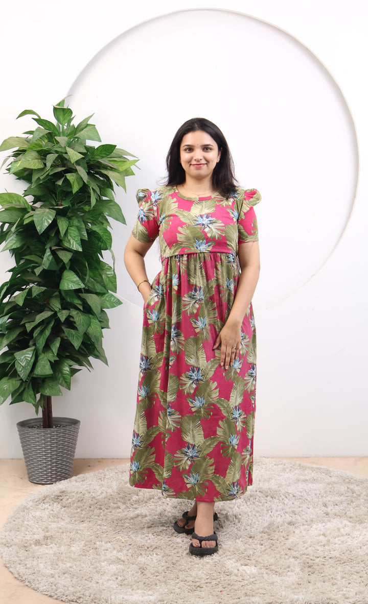 Ayushi  SoftCotton Full Length Maternity Loungewear