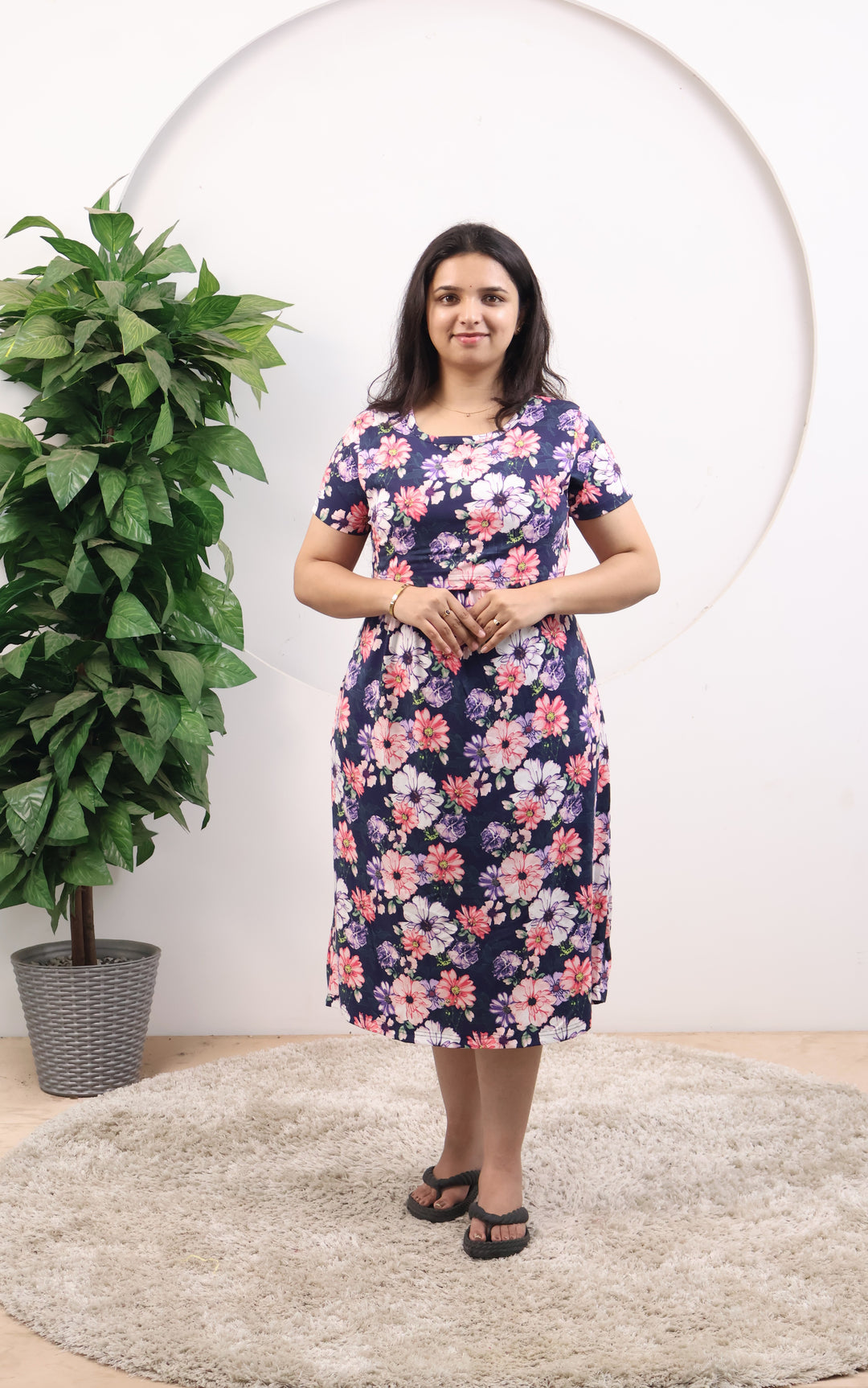 Vinuta1  SoftCotton Calf Length Maternity Loungewear