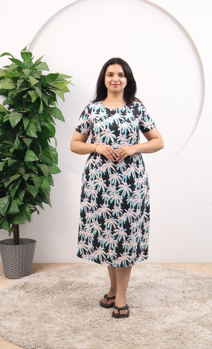Remya1 SoftCotton Calf Length Maternity Loungewear