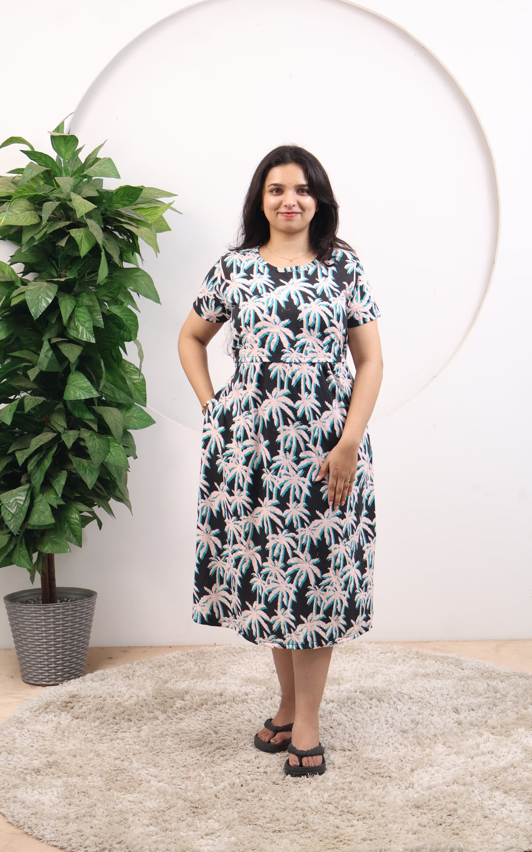 Remya1 SoftCotton Calf Length Maternity Loungewear