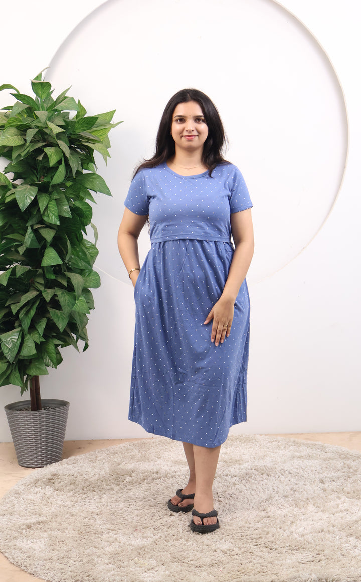 Sarika2 SoftCotton Calf Length Maternity Loungewear