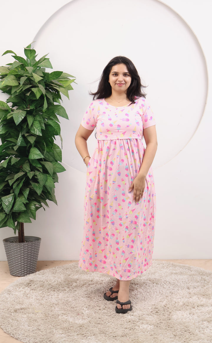 Jinal1 SoftCotton Full Length Maternity Loungewear