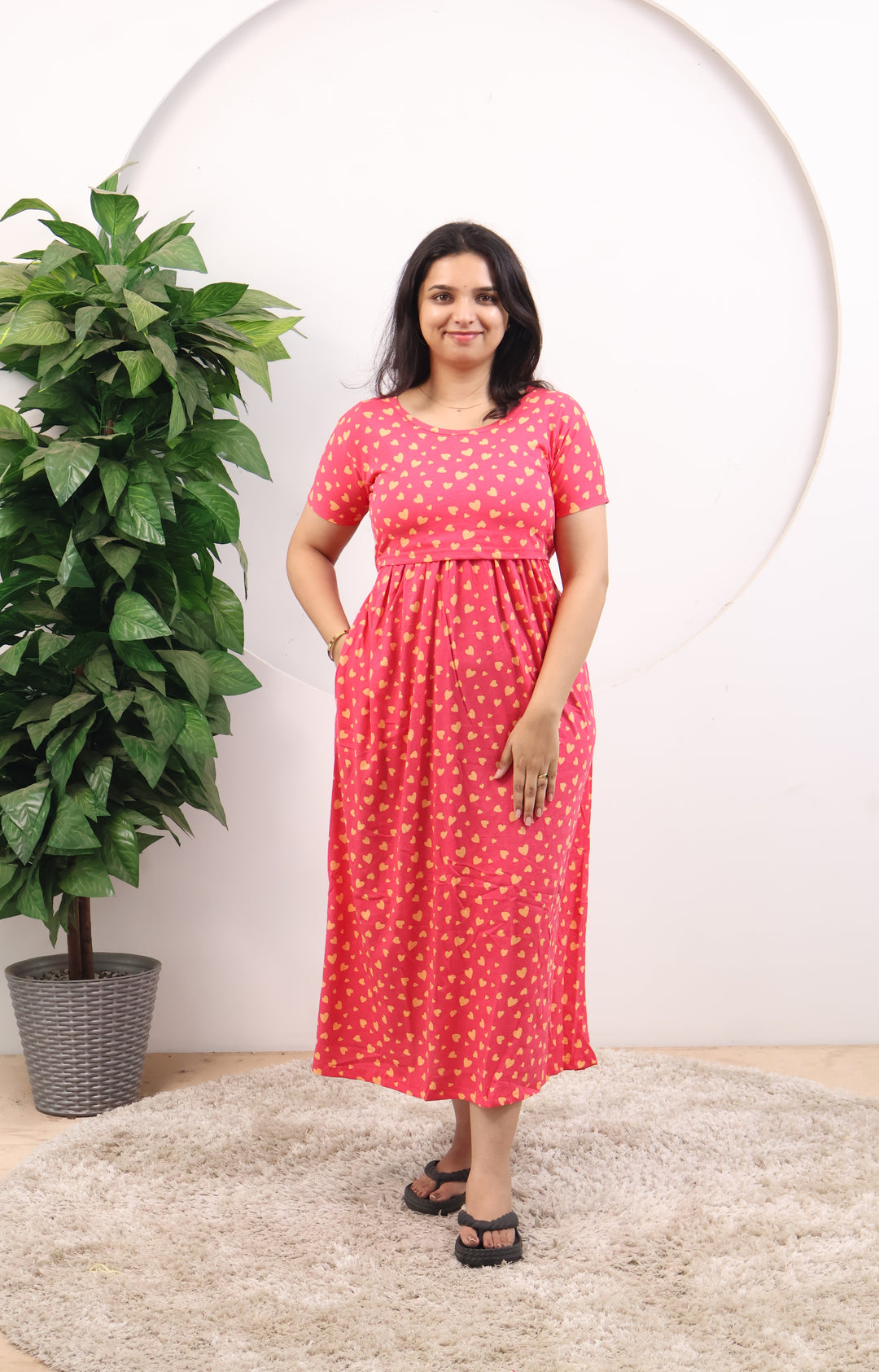 Sreethu SoftCotton Full Length Maternity Loungewear