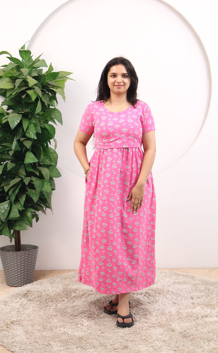 Krishna1 SoftCotton Full Length Maternity Loungewear