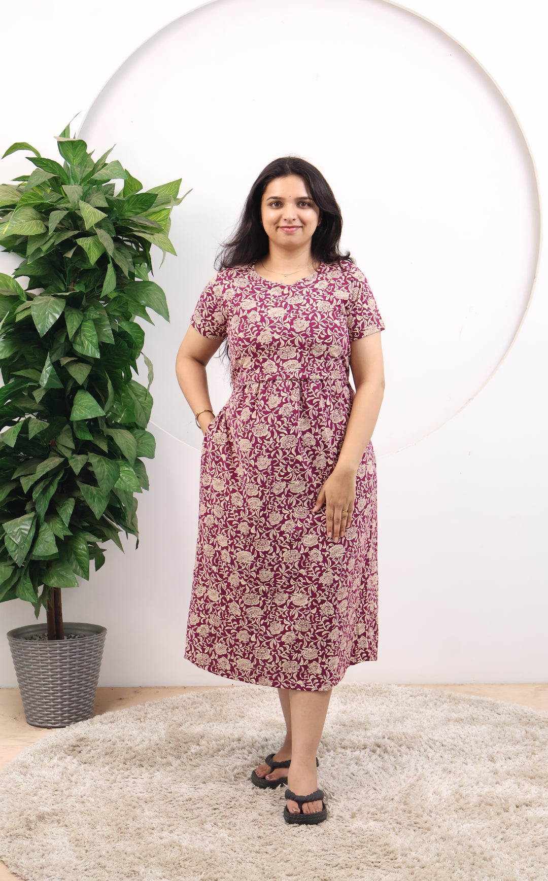 Kalpana3 SoftCotton Calf Length Maternity Loungewear