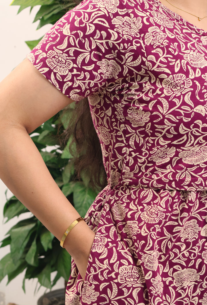 Kalpana3 SoftCotton Calf Length Maternity Loungewear