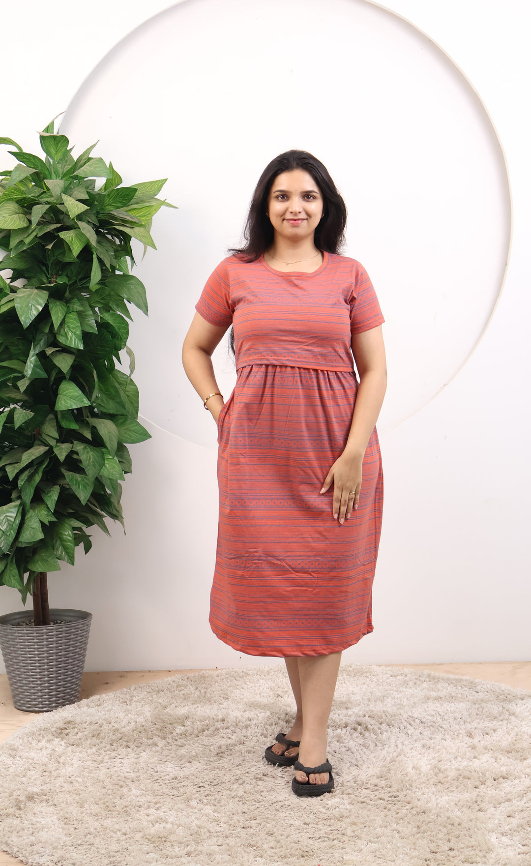 Navya4 SoftCotton Calf Length Maternity Loungewear