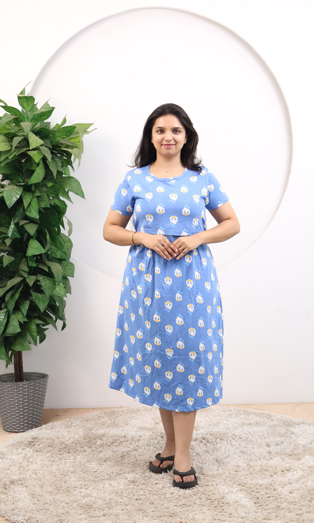 Jeevitha1 SoftCotton Calf Length Maternity Loungewear