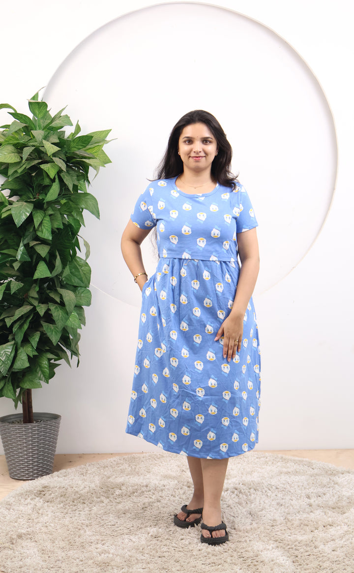 Jeevitha1 SoftCotton Calf Length Maternity Loungewear