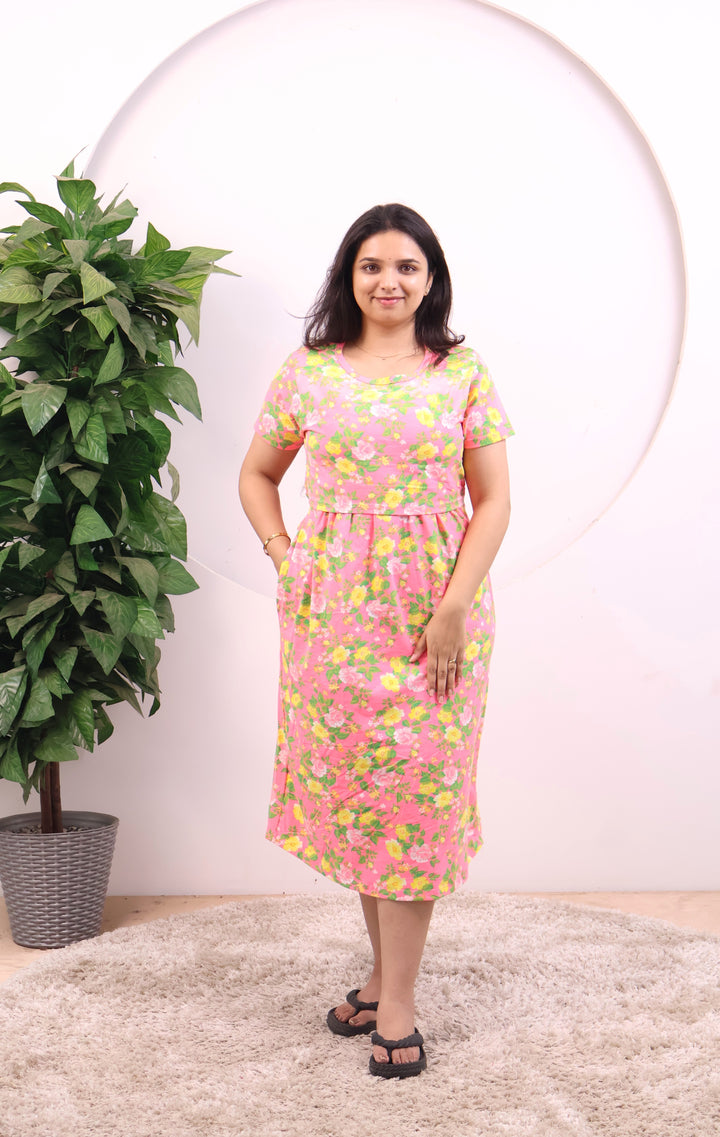 Sahitya2 SoftCotton Calf Length Maternity Loungewear