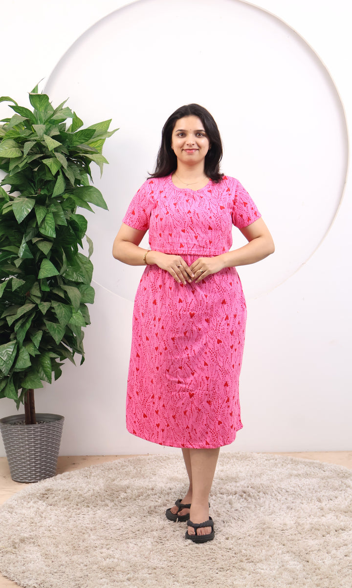 Akshitha  SoftCotton Calf Length Maternity Loungewear
