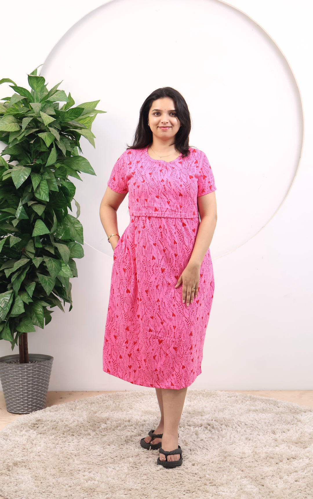 Akshitha  SoftCotton Calf Length Maternity Loungewear