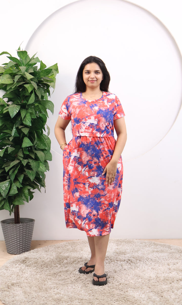 Sudha2 SoftCotton Calf Length Maternity Loungewear