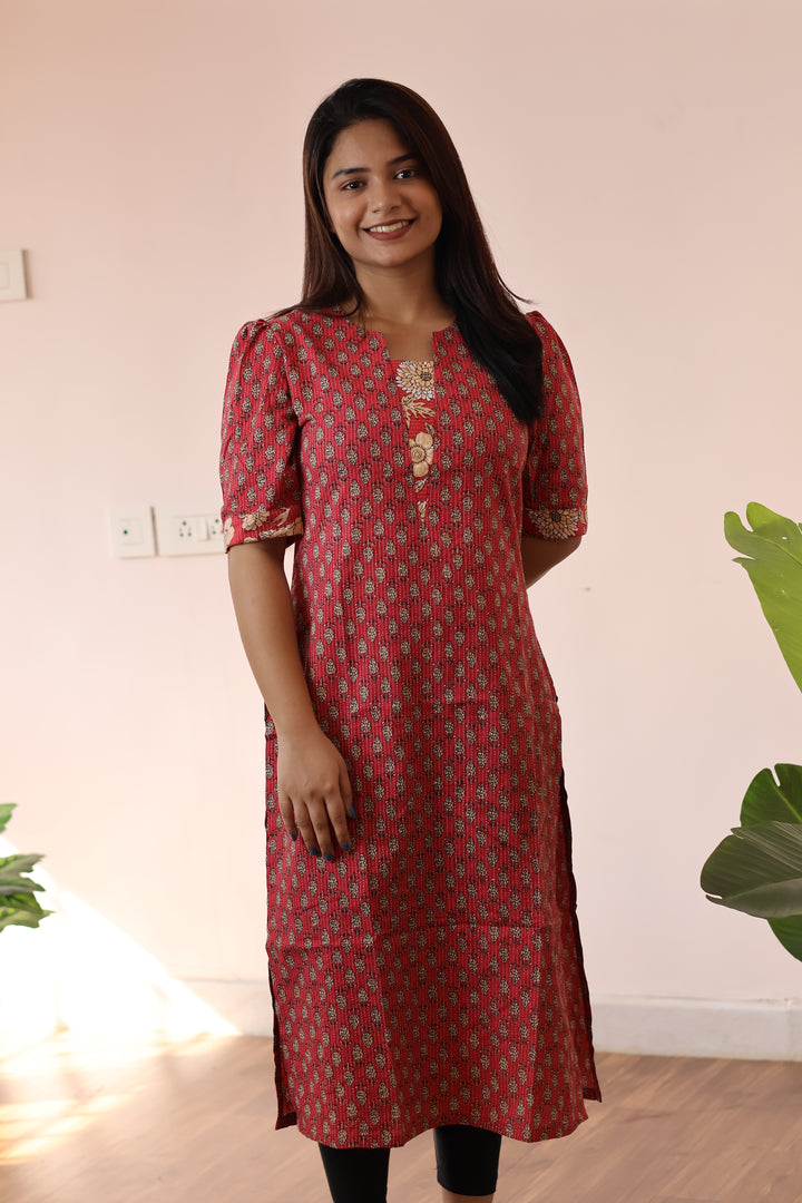 Lava Cotton Straight Kurthi