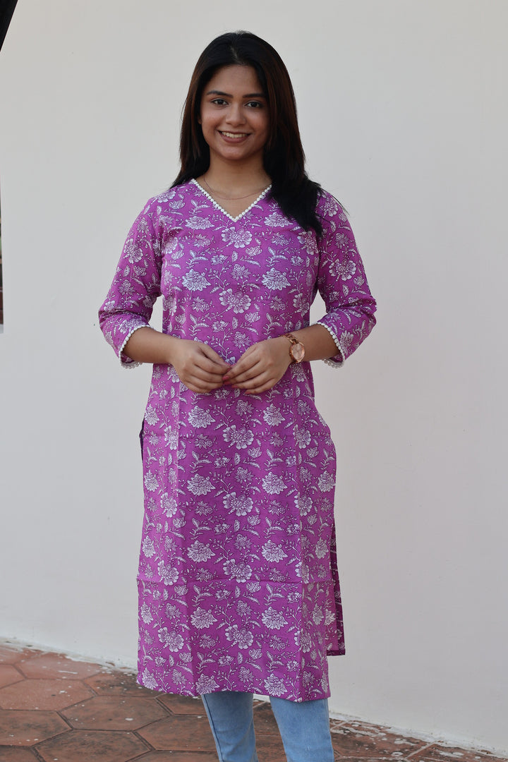 Anusha Cotton Straight Kurthi