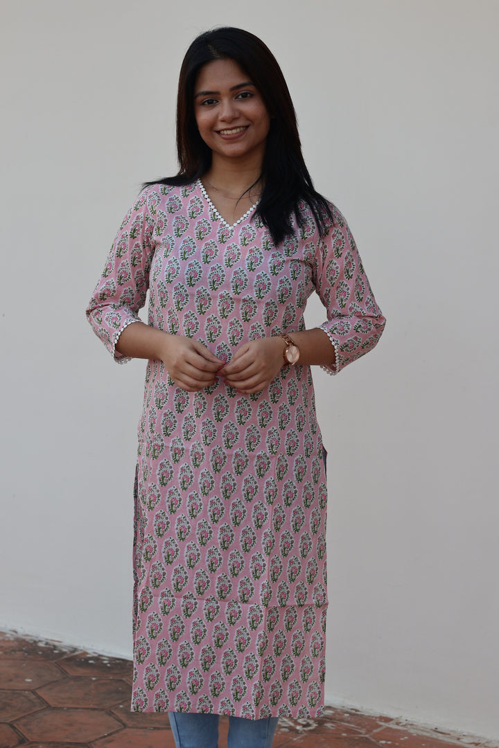 Anifa Cotton Straight Kurthi