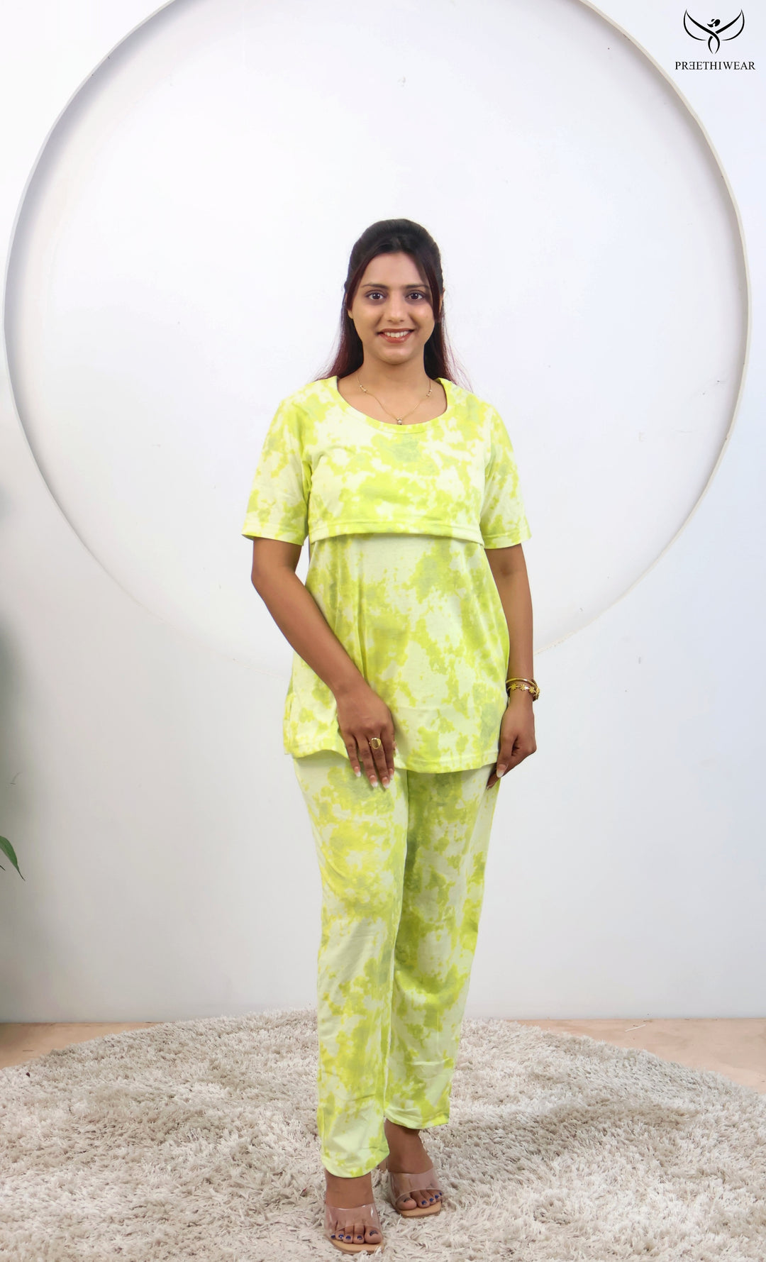 Priyanka2 SoftCotton Maternity Top Pant Set