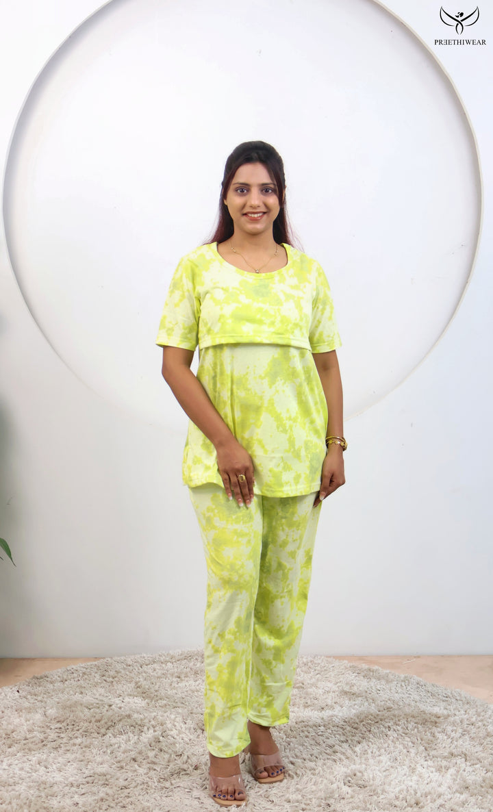 Priyanka2 SoftCotton Maternity Top Pant Set