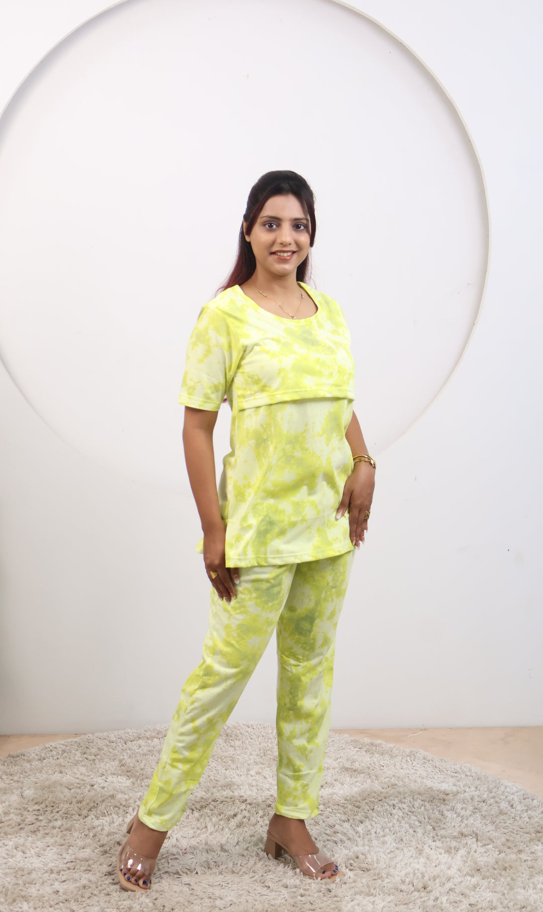 Priyanka2 SoftCotton Maternity Top Pant Set