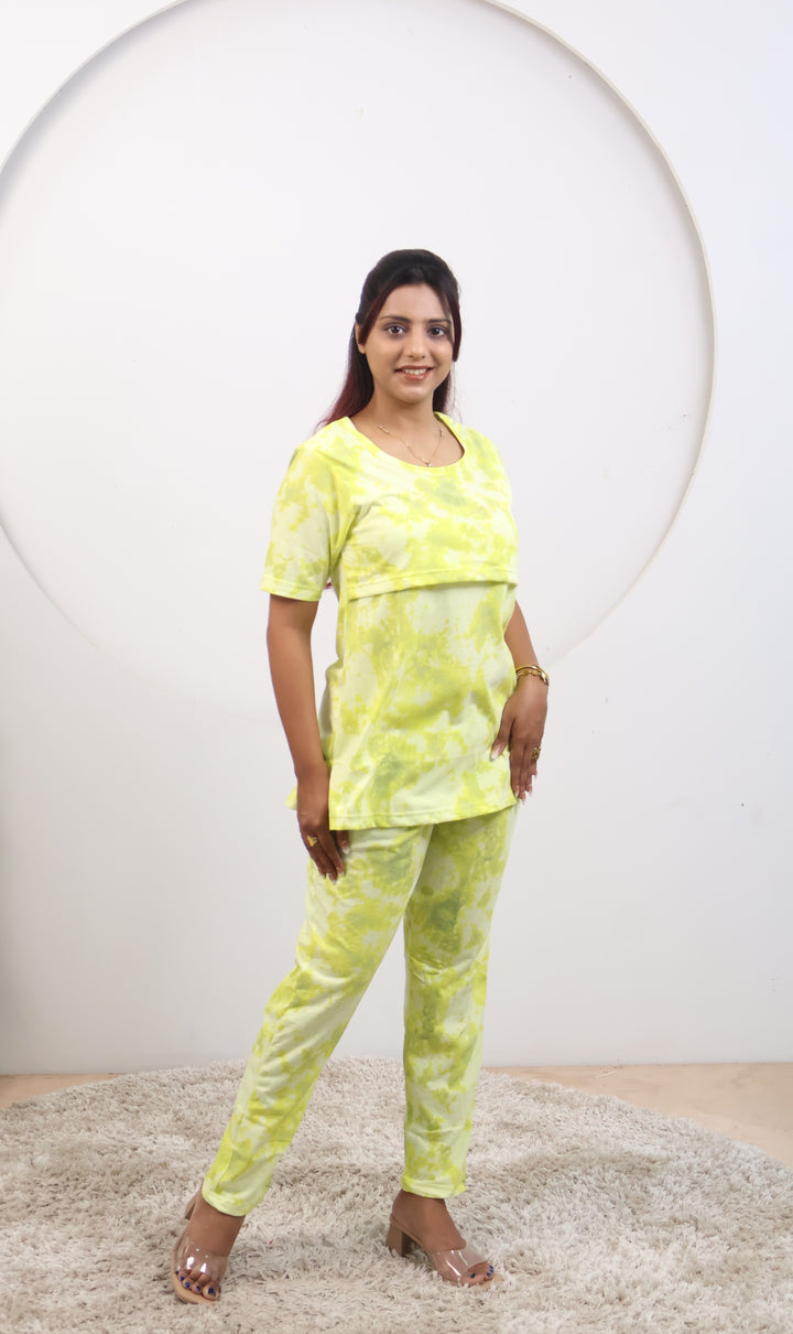 Priyanka2 SoftCotton Maternity Top Pant Set