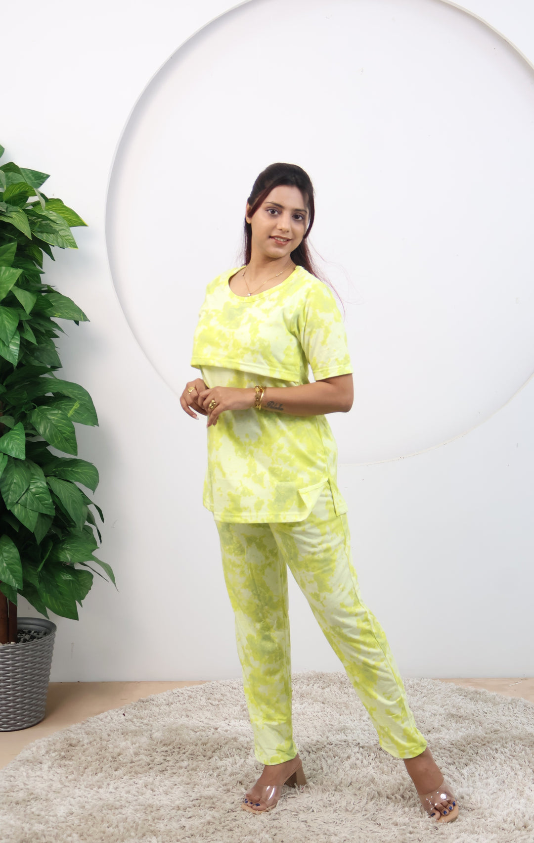 Priyanka2 SoftCotton Maternity Top Pant Set