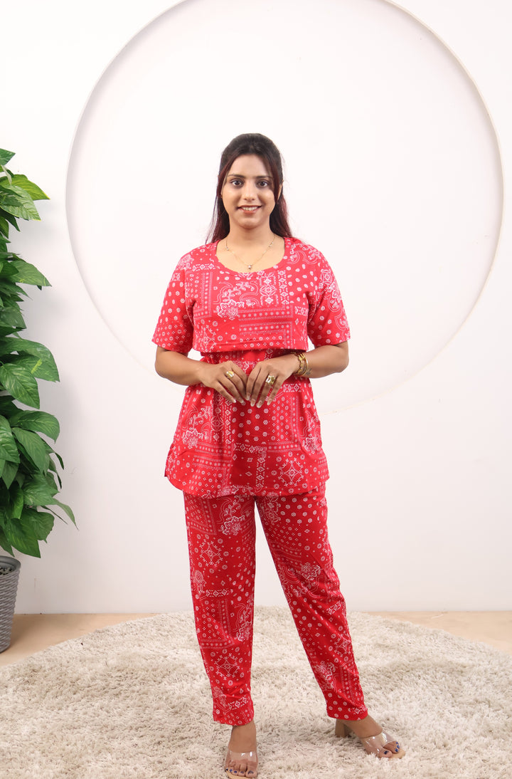 Smegha SoftCotton Maternity Top Pant Set