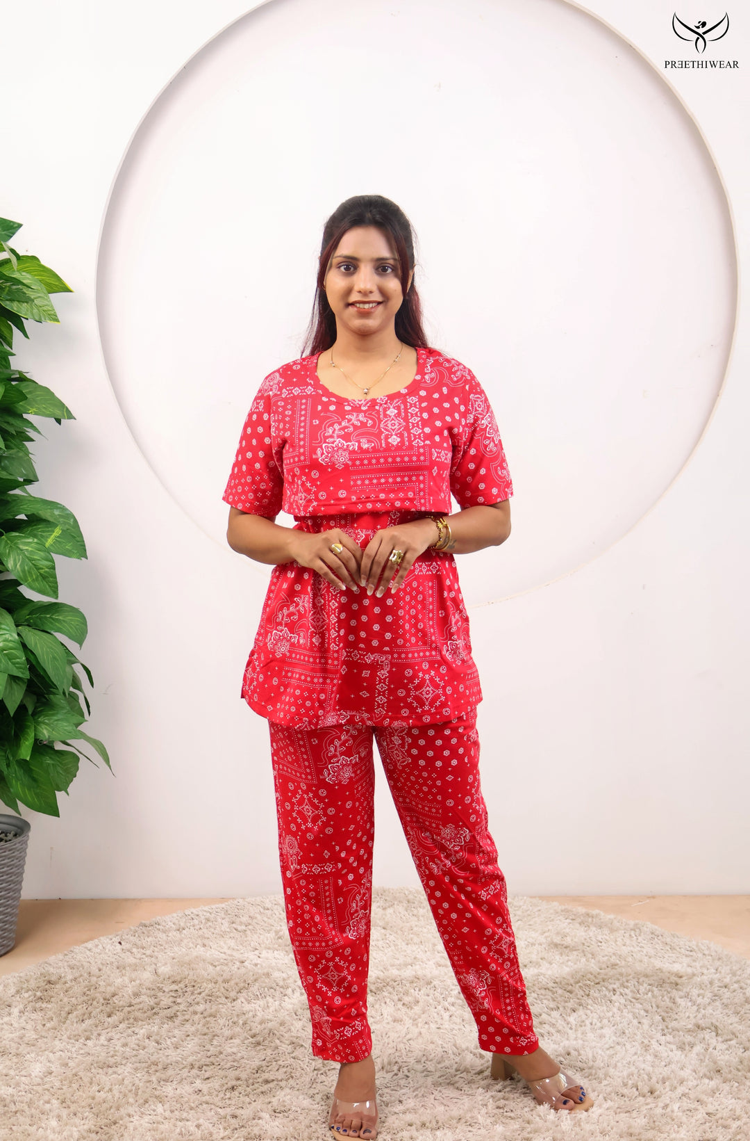 Smegha SoftCotton Maternity Top Pant Set