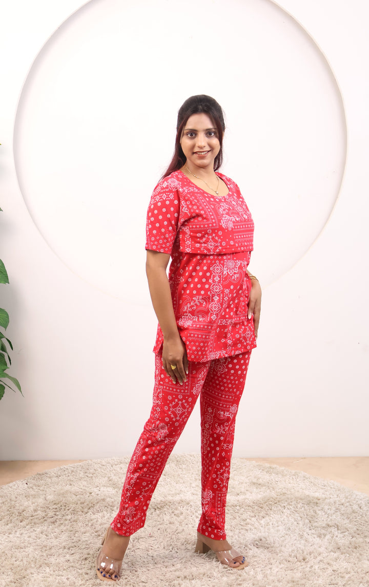 Smegha SoftCotton Maternity Top Pant Set
