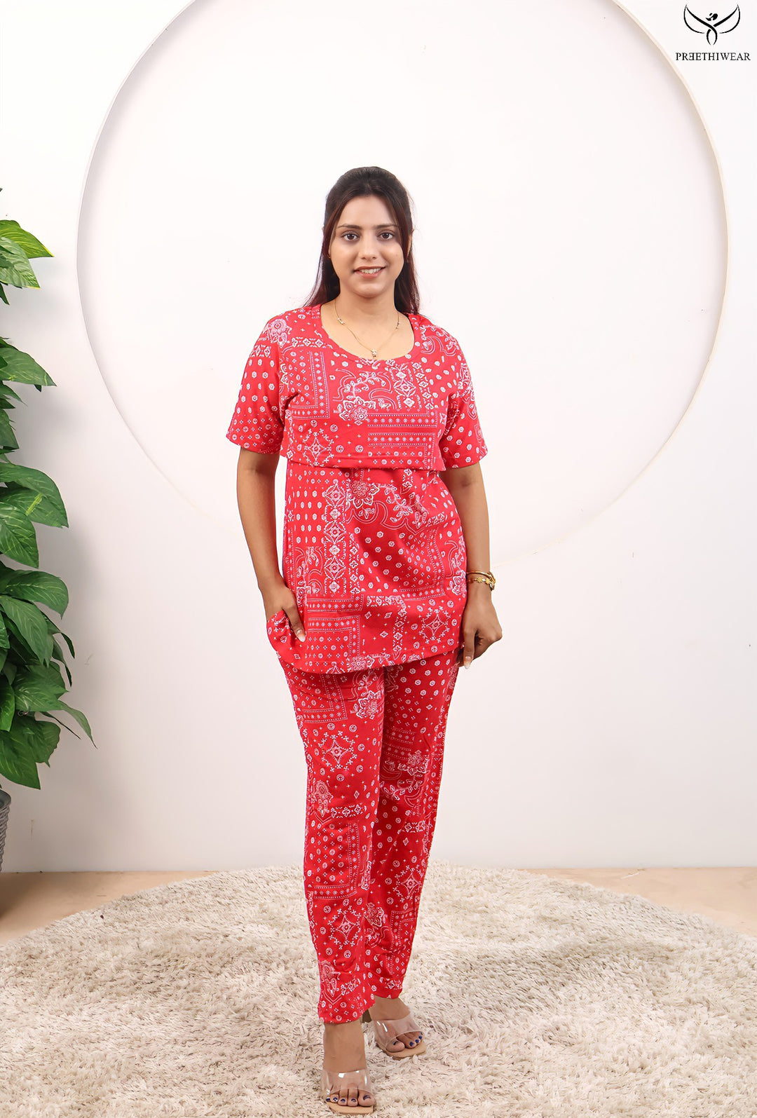 Smegha SoftCotton Maternity Top Pant Set