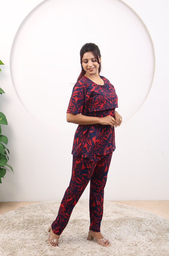 Beulah SoftCotton Maternity Top Pant Set