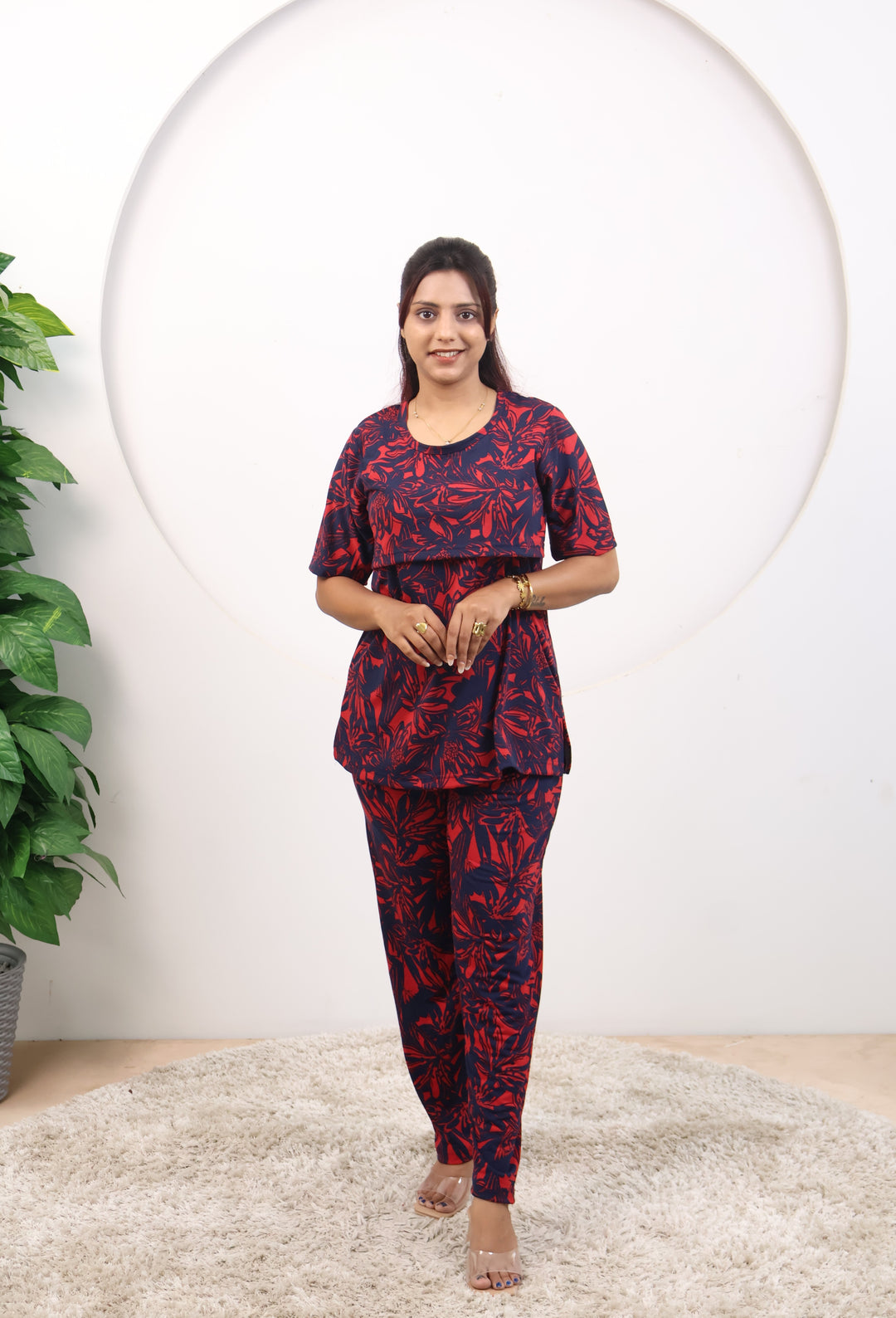 Beulah SoftCotton Maternity Top Pant Set