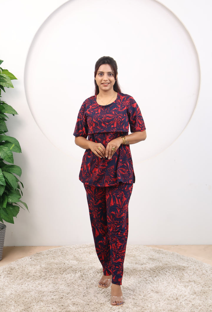 Beulah SoftCotton Maternity Top Pant Set